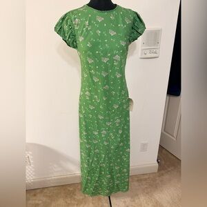 Boheme Green Floral Maxi Dress